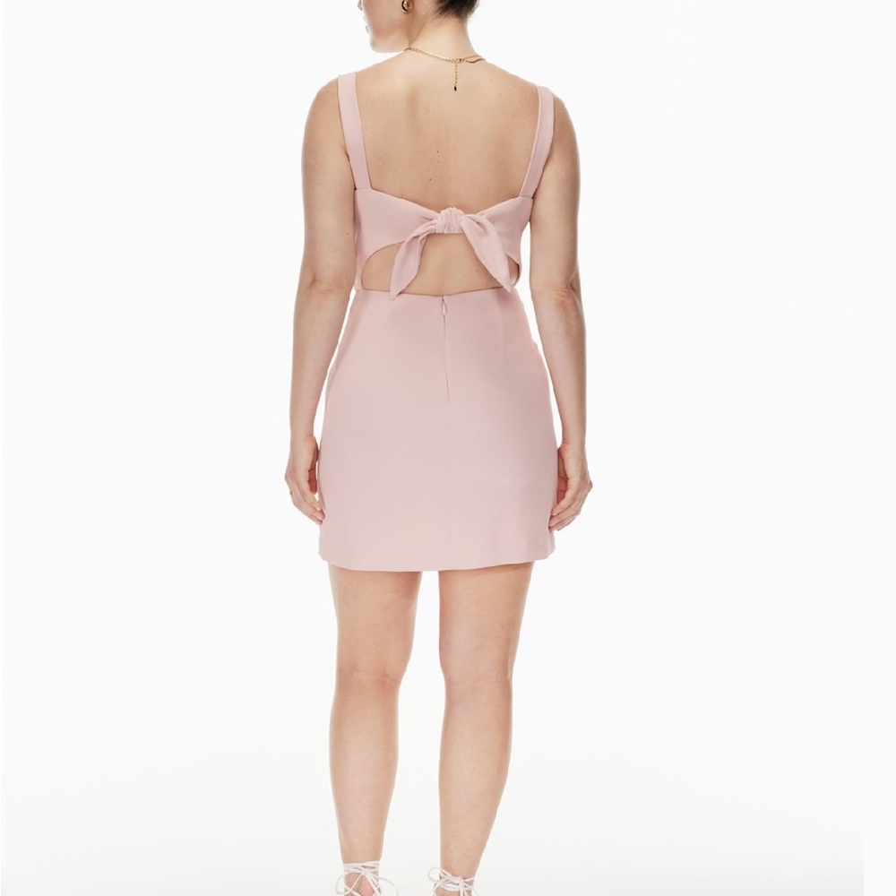 Aritzia Pink Bodycon Mini Dress with Long Sleeves